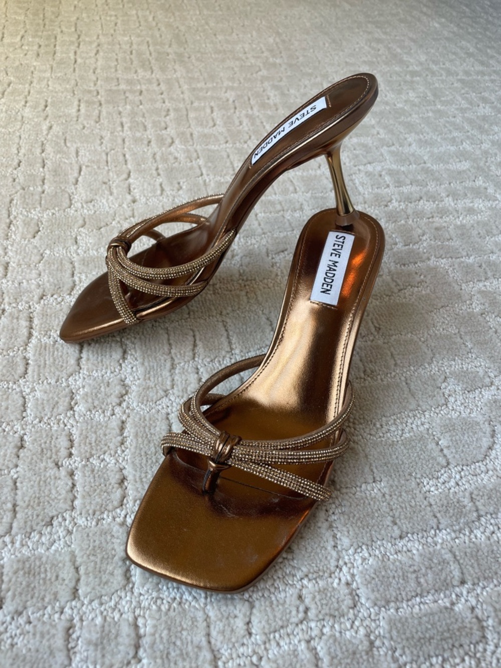 Steve Madden Metallic Bronze Heels - Picture 2 of 4